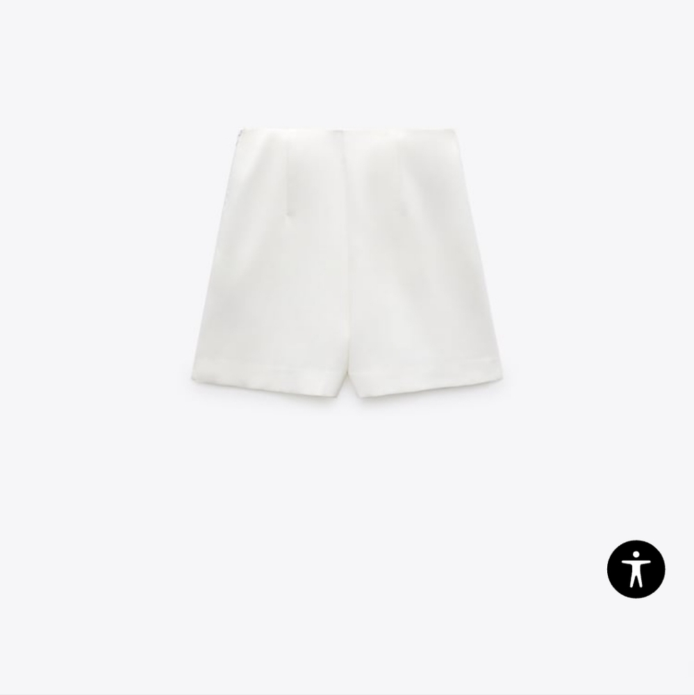 Zara high waisted shorts with gold buttons - Picture 6 of 7